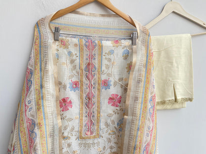 Soft banarasi kota doriya unstitched ladies suit Rc18527