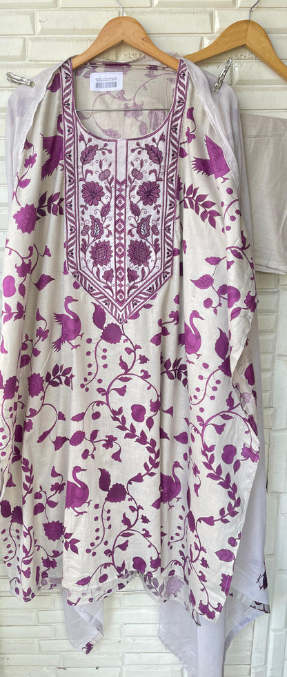 No lining cotton unstitched ladies suit Rc18414 (a)