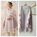 Mul chanderi polka dots ladies printed unstitched suit Rc19209 (a)