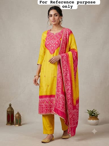Gajji silk printed unstitched ladies suit Rc19236 (a)