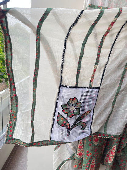 Cotton Printed Unstitched Ladies Suit with Resham Patchwork RC-19017 - Royal Chic by Priti (photo 5)