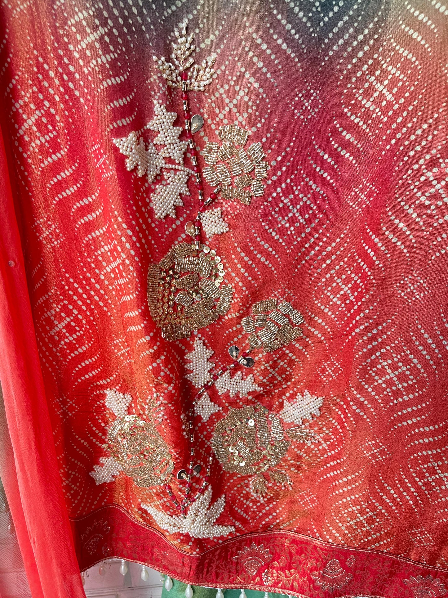 Tissue shimmer silk unstitched ladies suit Rc17736 (a)