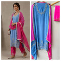 Fine organza unstitched ladies suit Rc19234