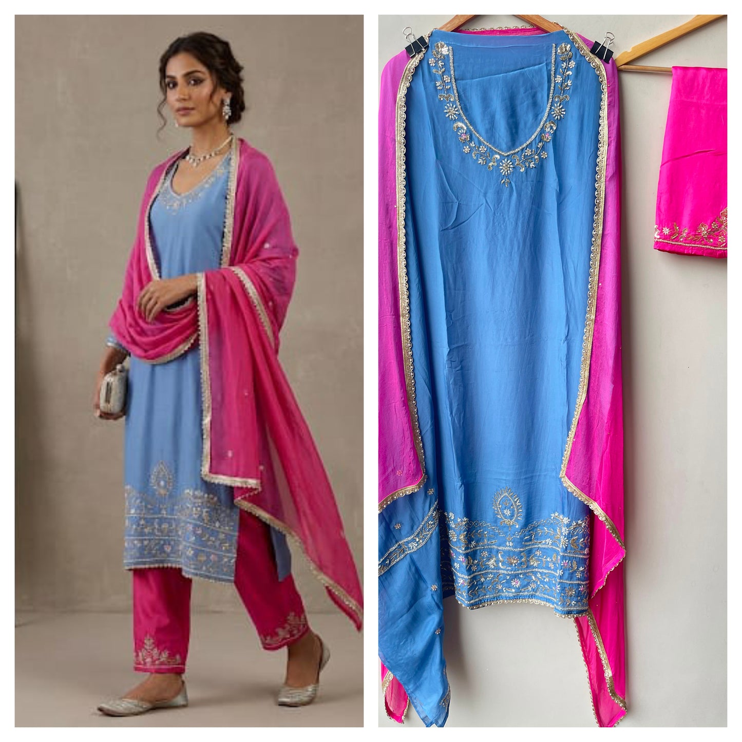 Fine organza unstitched ladies suit Rc19234