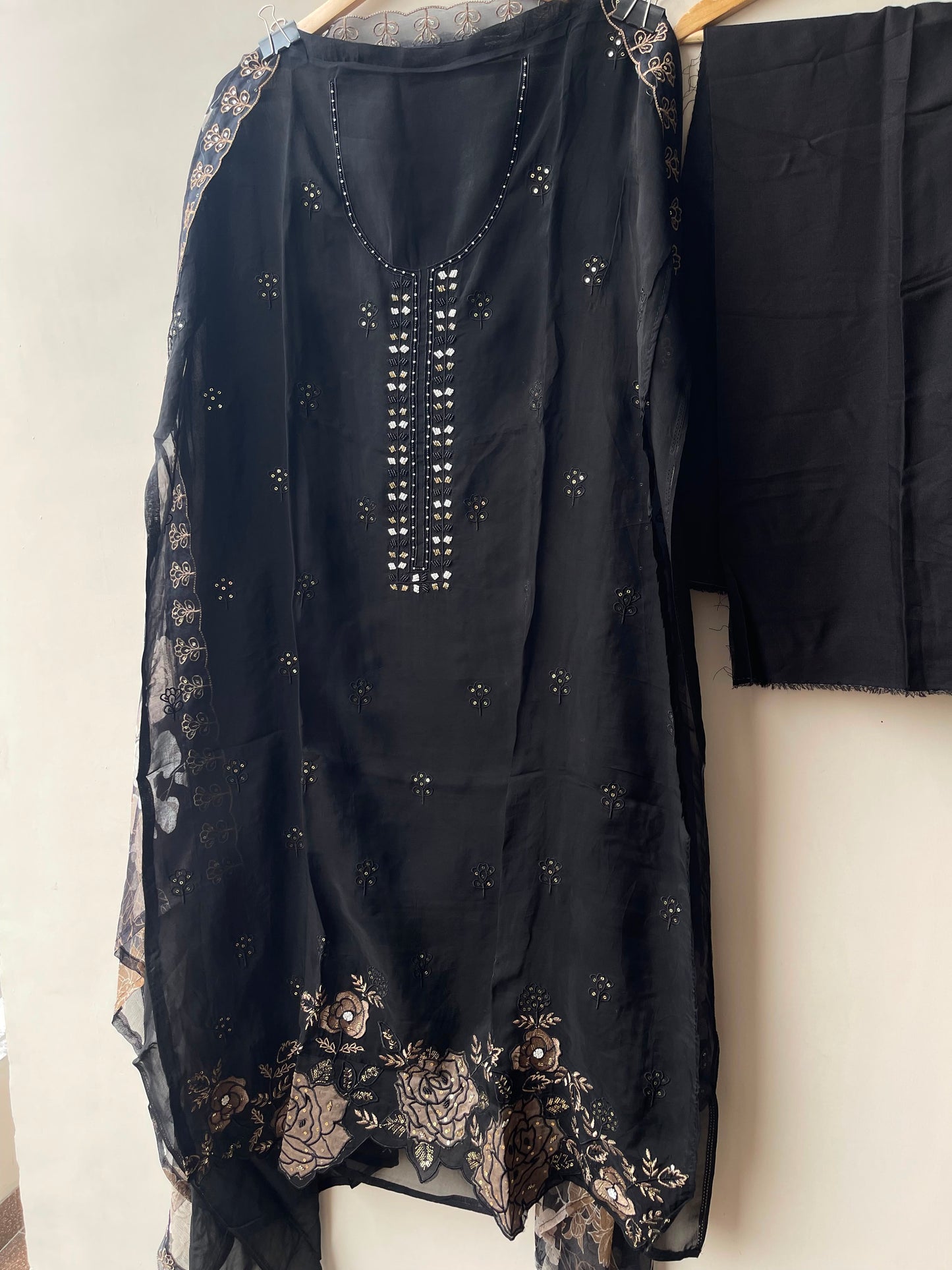Organza fabric unstitched ladies suit Rc19032