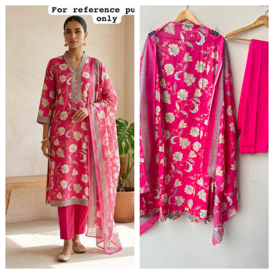 Cotton Printed Unstitched Ladies Suit with Resham Work RC-19250 - Royal Chic by Priti