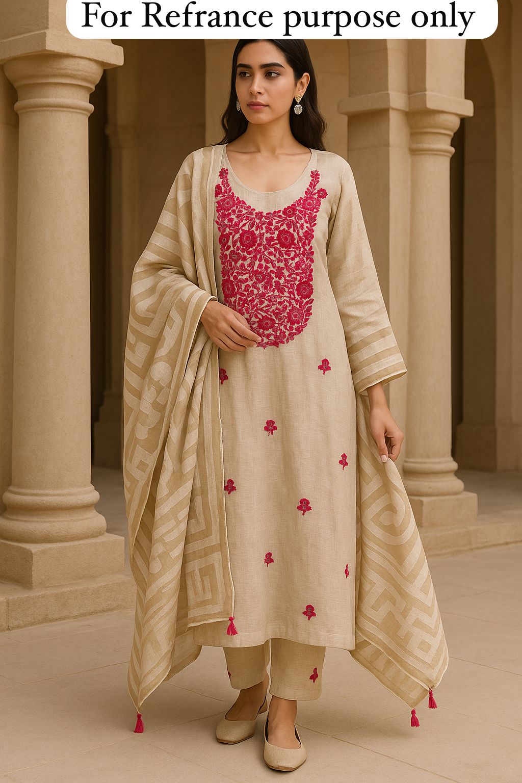 Linen silk unstitched ladies suit Rc17746