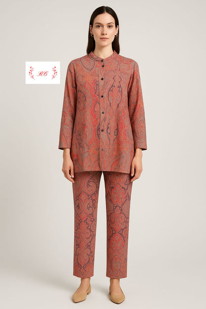 Imported velvet readymade ladies winter coord set Rc17875