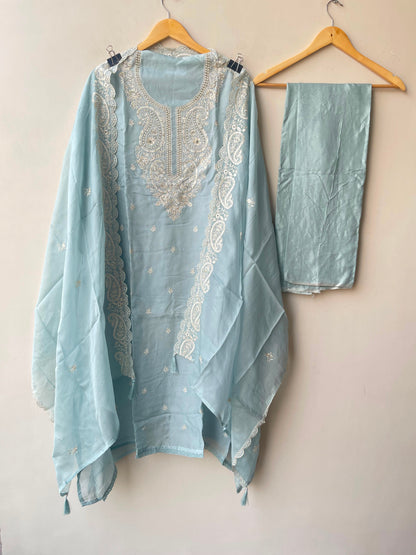 Organza unstitched ladies suit Rc19310 (c)