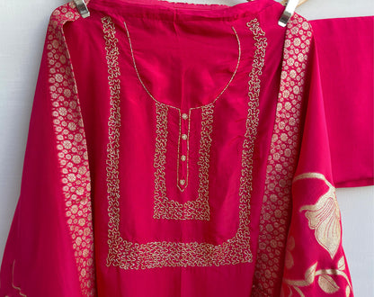 Silk organza unstitched ladies suit Rc17883 (a)