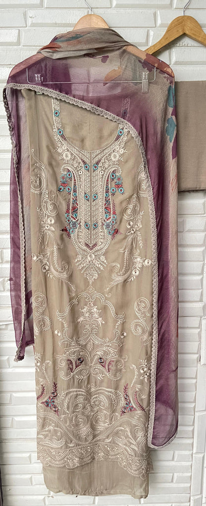 Organza unstitched ladies suit Rc17630 (b)