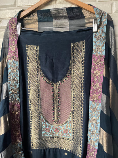 Banarasi tassar silk unstitched ladies suit Rc17722 (a)