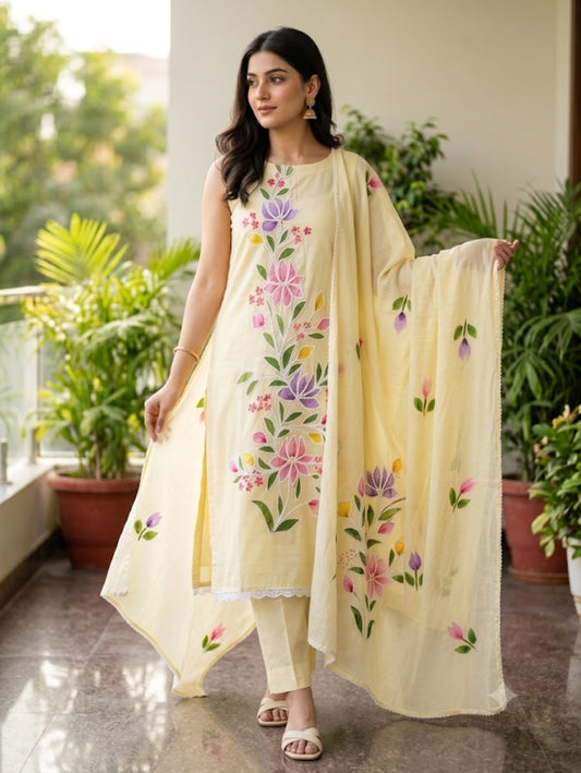 Mul chanderi unstitched ladies suit Rc19120