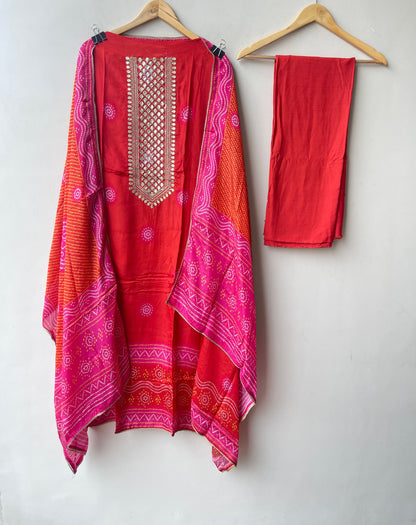 Gajji silk printed unstitched ladies suit Rc19201