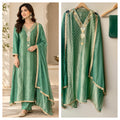 Banarasi Shimmer Silk Elegant Unstitched Suit Set