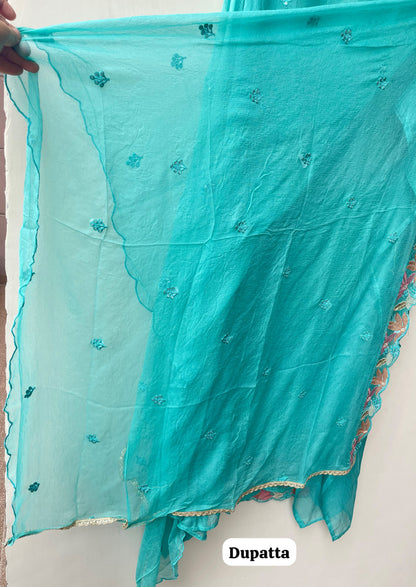 Classy Embroidered Designer Unstitched 3 Pcs Suit Set
