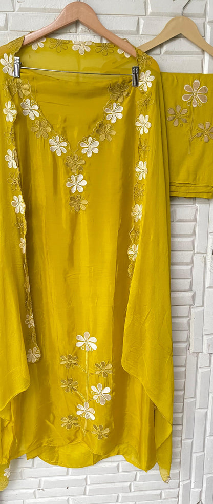 Organza silk unstitched ladies suit Rc17360 (b)