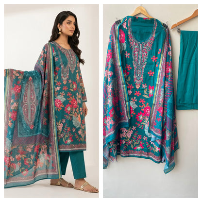 Cotton printed unstitched ladies suit Rc19013