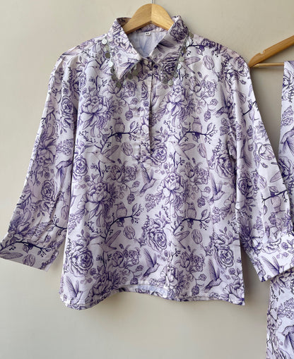 Muslin cotton printed ladies stitched coord set Rc19106