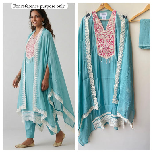 Mul Chanderi Unstitched Ladies Suit RC-18889 (B)