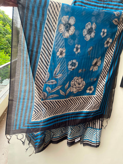 Mul chanderi maheshwari printed ladies unstitched suit Rc19065 (b)
