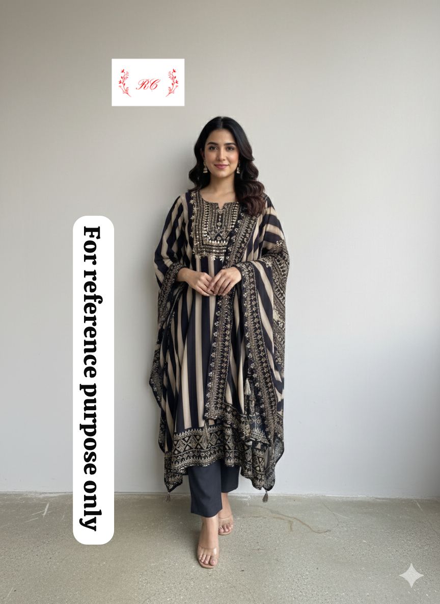 Satin Crepe Unstitched Ladies Suit RC-18143 – view 8
