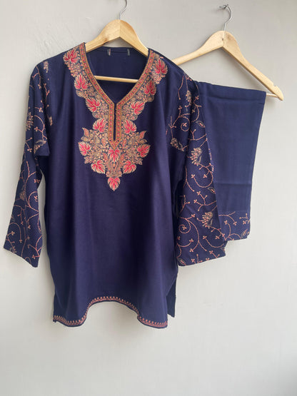 Kashmiri pheron short kurta coord set Rc18361 (c)