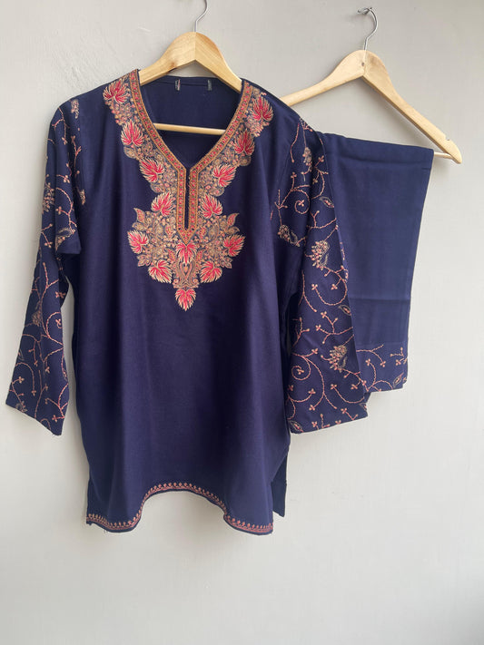 Kashmiri pheron short kurta coord set Rc18361 (c)