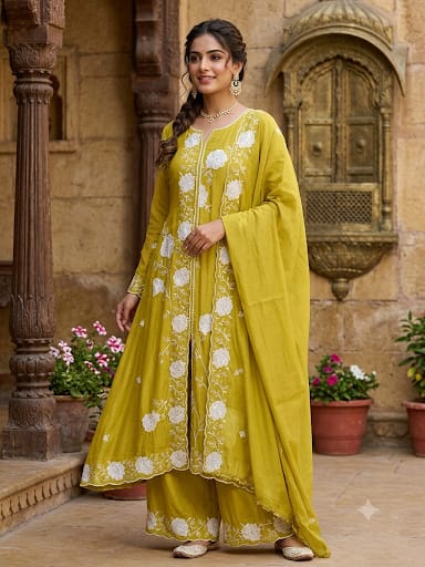 Mul chanderi unstitched ladies suit Rc19326 (a)