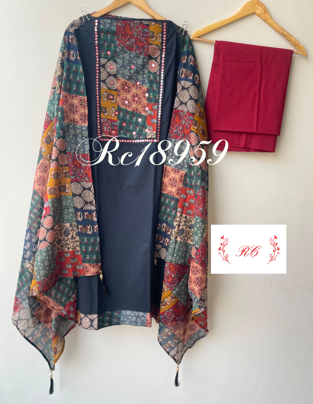 Cotton unstitched ladies suit Rc18959