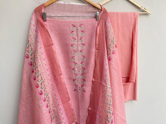 Fine linen printed unstitched ladies suit Rc18461 (c)