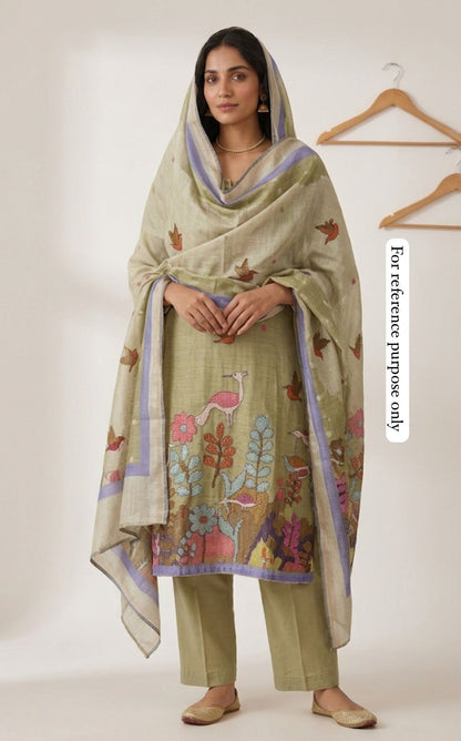 Mul Chanderi Printed Ladies Unstitched Suit RC-18682 – view 4