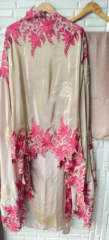 Pure shimmer silk unstitched ladies suit Rc17670