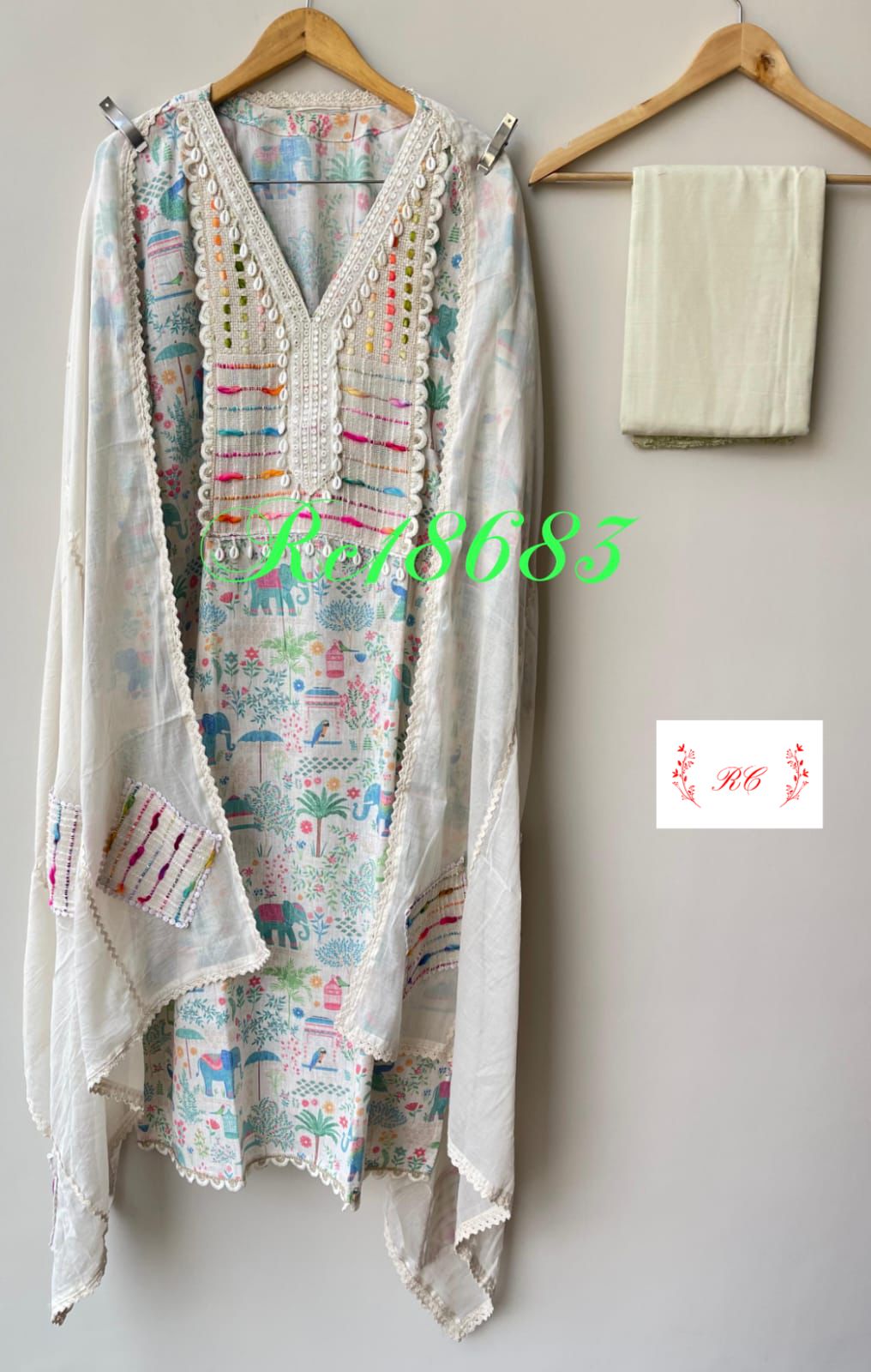 Linen Printed Unstitched Ladies Suit RC-18683 – view 4