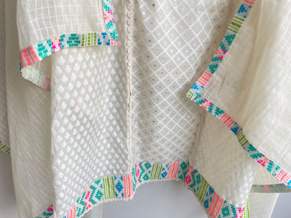 Banarasi self mul chanderi unstitched ladies suit Rc18586