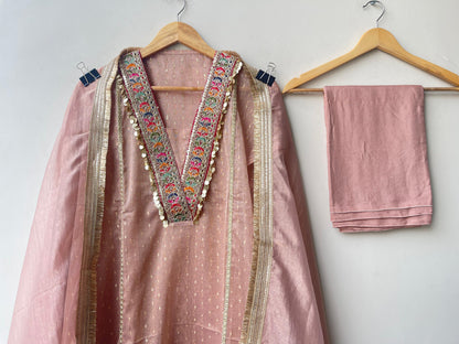 Banarasi crushed shimmer tissue ladies unstitched suit Rc19327