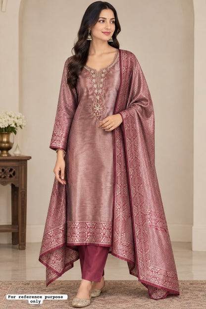 Shimmer Giraffe Silk woven unstitched ladies suit