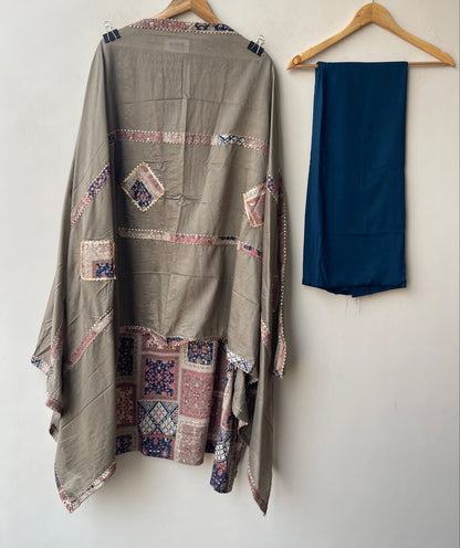Designer Cotton Printed 3pcs Unstitched Suit Set