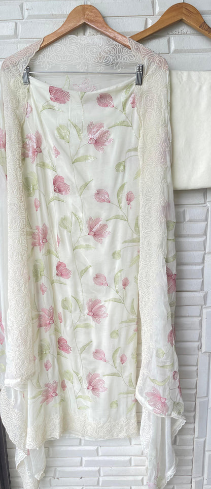 Organza unstitched ladies suit Rc17560