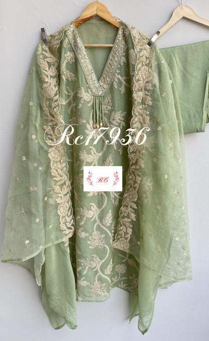 Organza unstitched ladies suit Rc17936 (b)