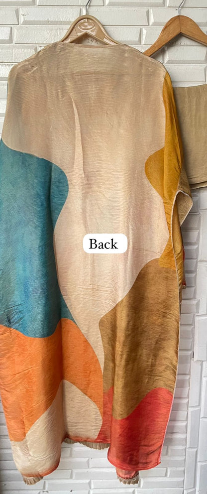 Shimmer silk unstitched ladies suit Rc17756