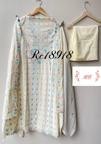 Mul cotton unstitched ladies suit Rc18918
