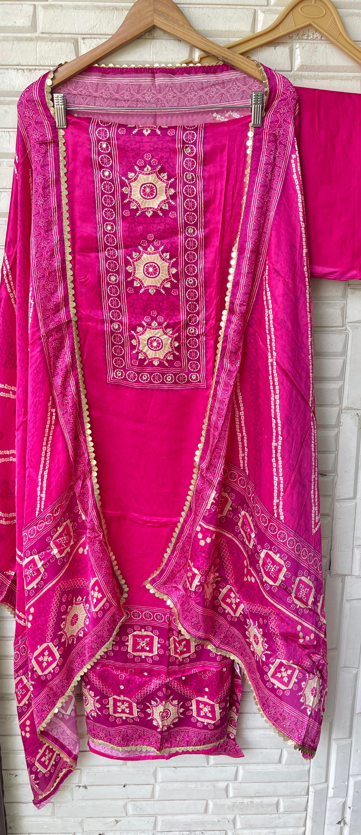 Gajji silk unstitched ladies suit  Rc19288