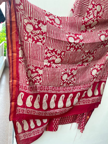 Maheshwari cotton chanderi unstitched printed ladies suit Rc19284 (b)