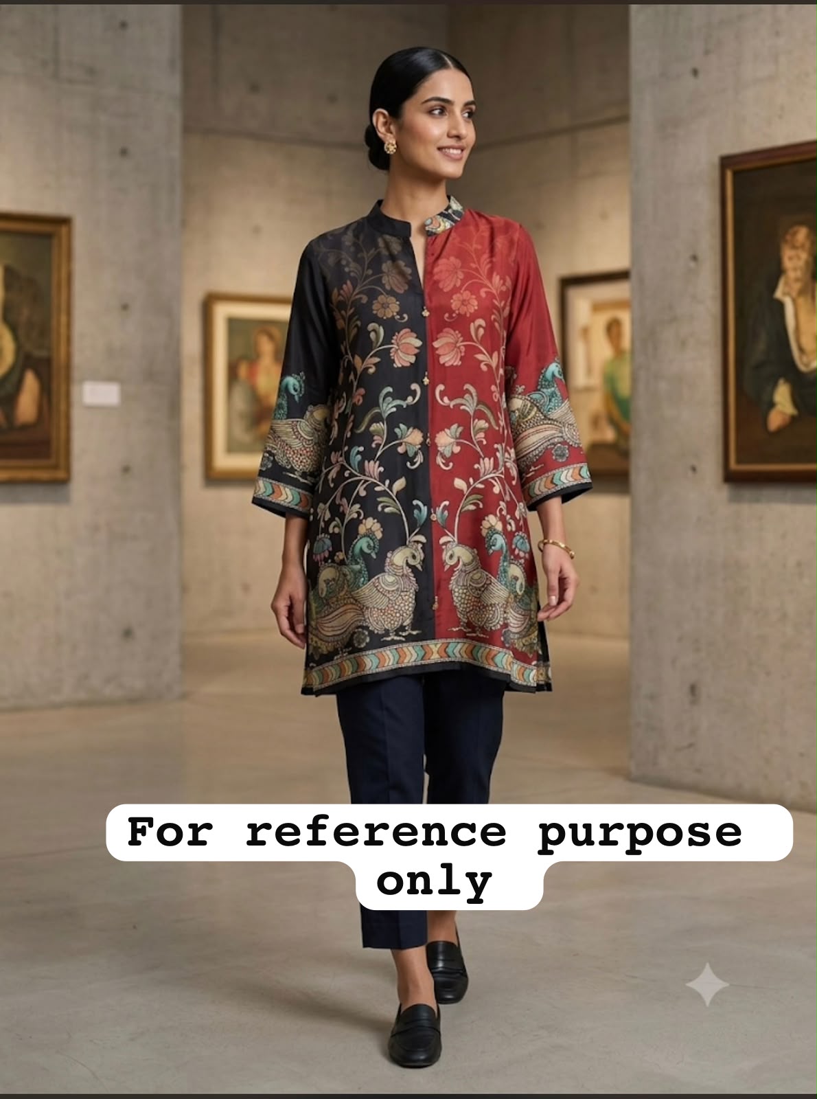 Satin crepe stitched ladies coord shirt Rc19165 (c)