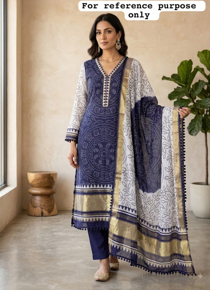 Gajji silk printed unstitched ladies suit Rc19272 (b)