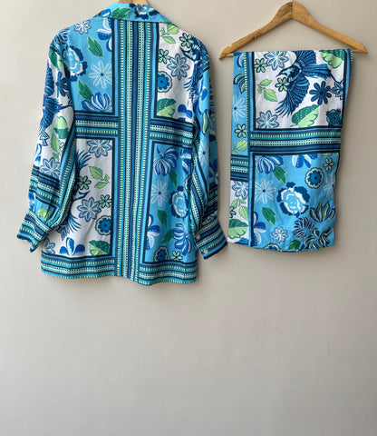 Soft muslin cotton printed stitched ladies coord set Rc19097
