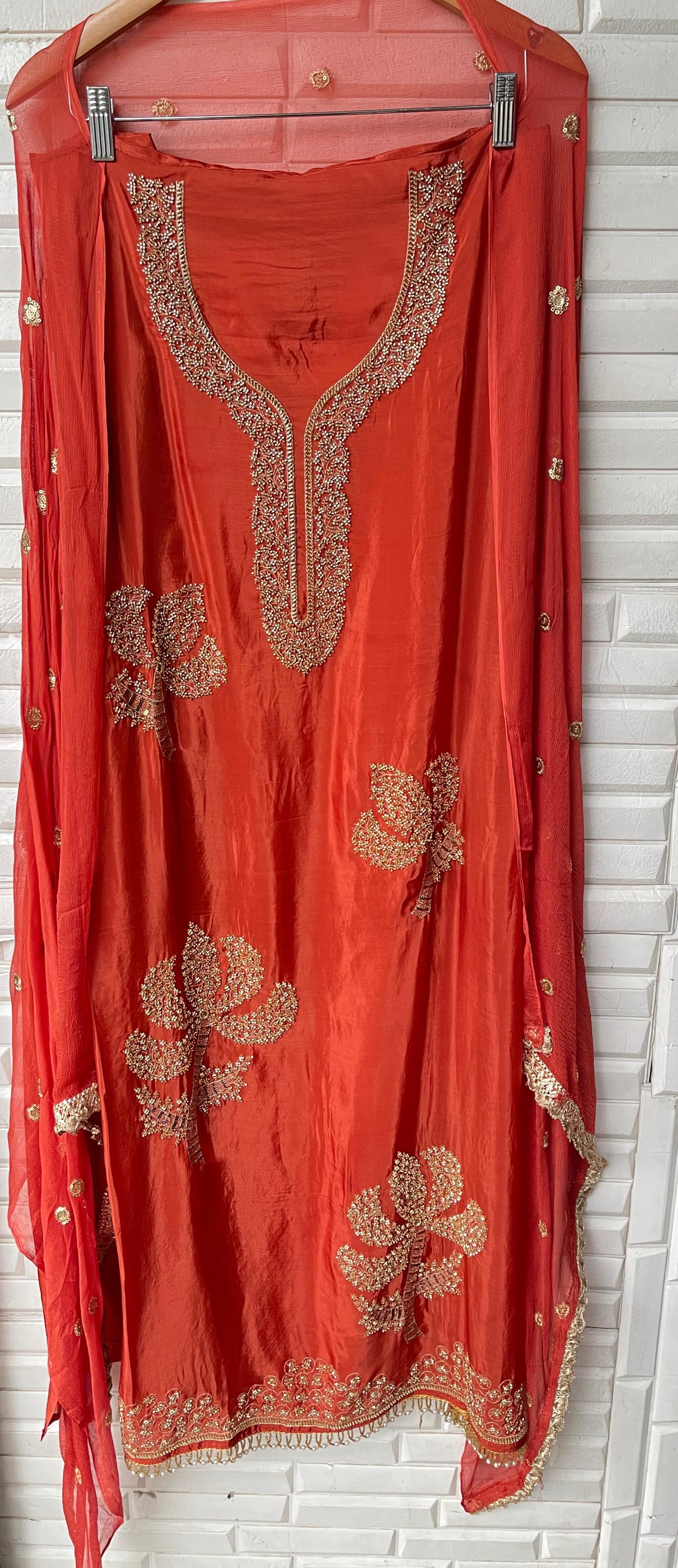 Organza unstitched ladies suit Rc17541