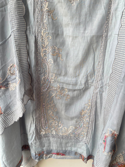 Mul chanderi unstitched ladies suit Rc19119