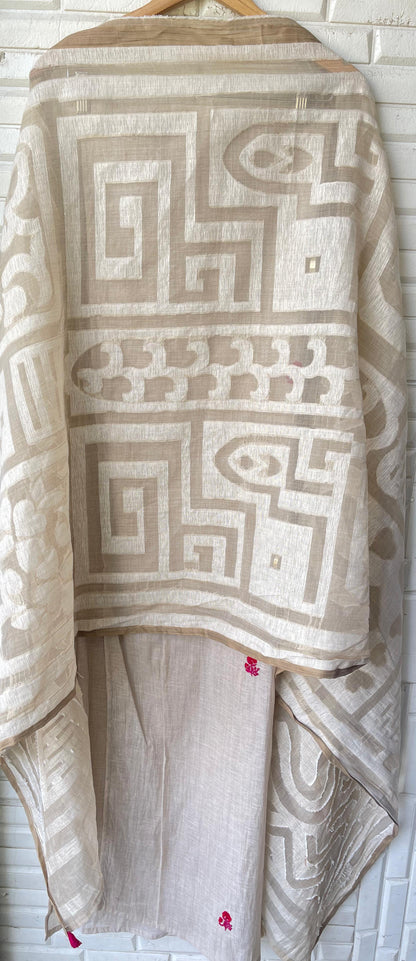 Linen silk unstitched ladies suit Rc17746